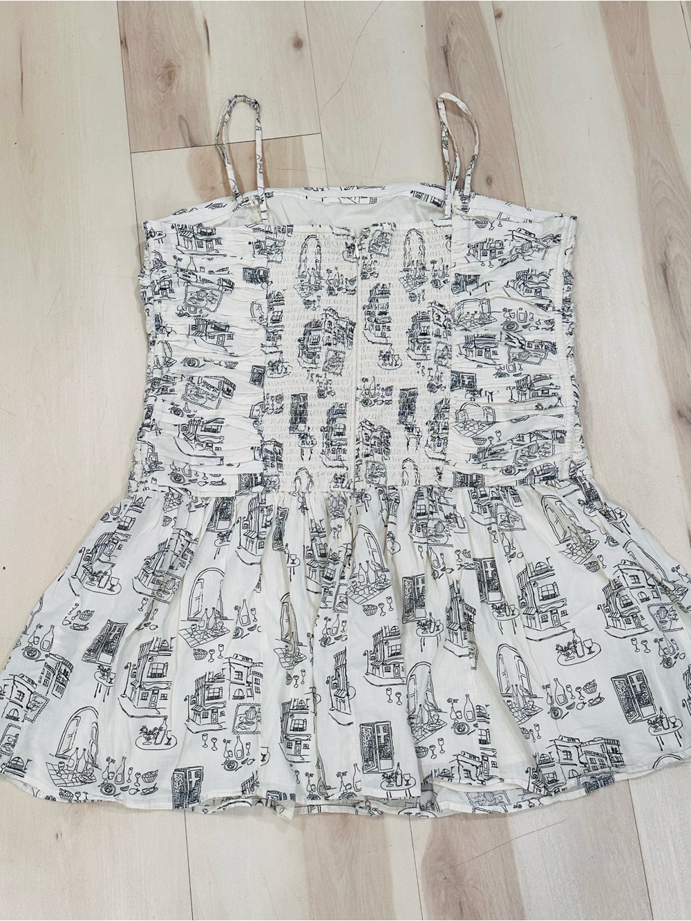 Abercrombie & Fitch Emerson Drop-Waist Mini Dress Sz XLP Cotton minimalist - Picture 7 of 11